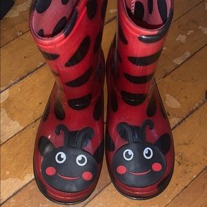 Toddler girls Ladybug Rain boots